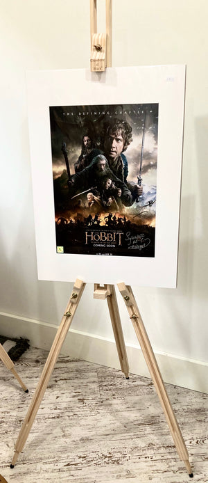 The Hobbit The Battle of the Five Armies Sylvester McCoy Autographed Film Poster with Triple Layer Authenticity