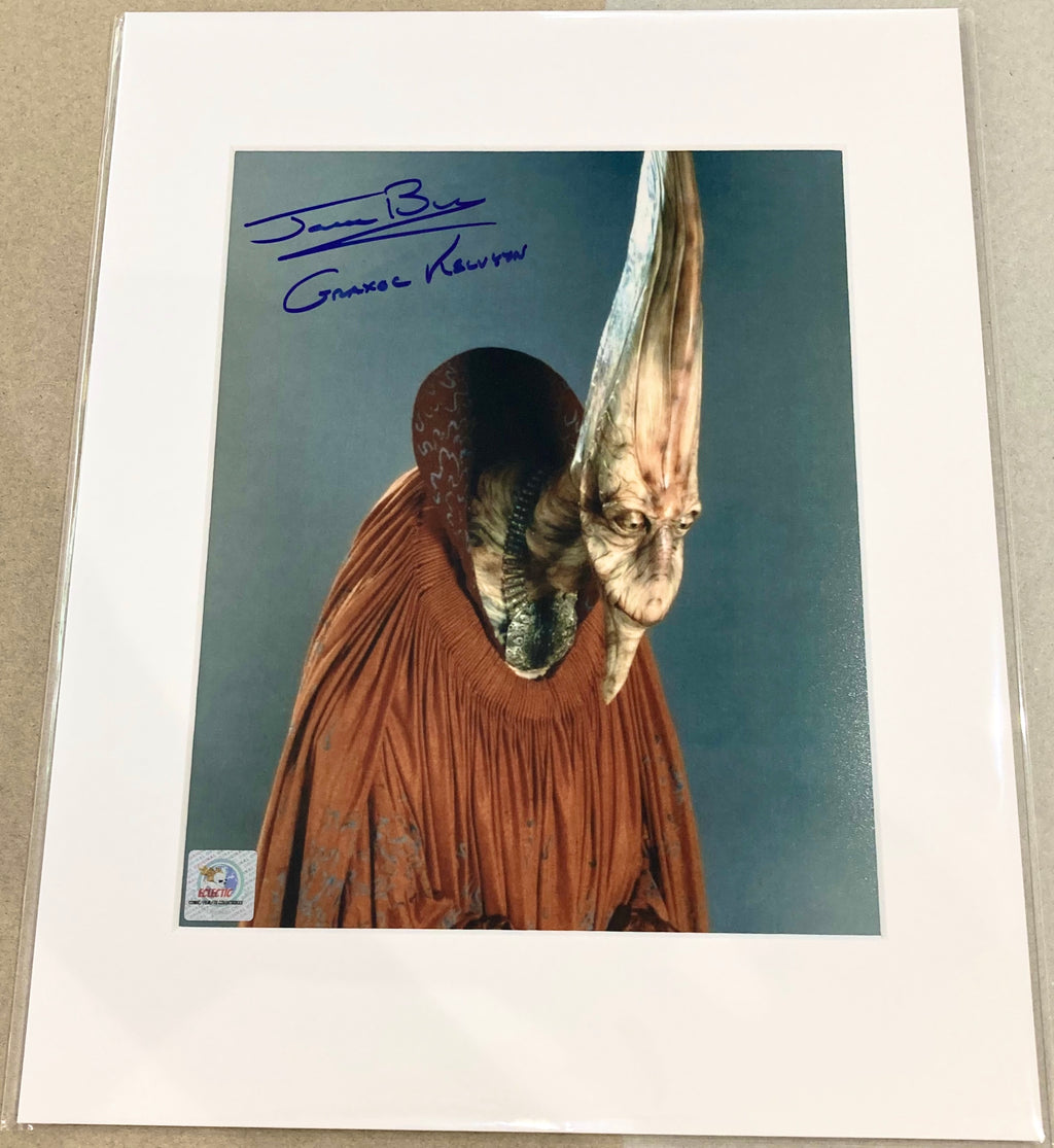 Star Wars: The Phantom Menace Jerome Blake Autographed Mounted Photograph with Double Layer Authenticity