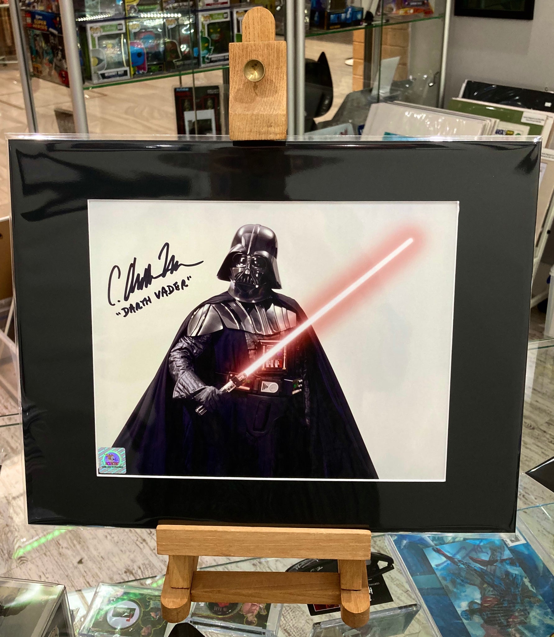 Star Wars Darth Vader C. Andrew Nelson Autographed Mounted Photograph with Double Layer Authenticity