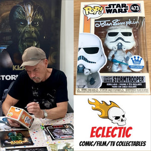 Star Wars Stormtrooper Concept Series Exclusive John Simpkin Autographed 473 Funko POP! with Triple Layer Authenticity