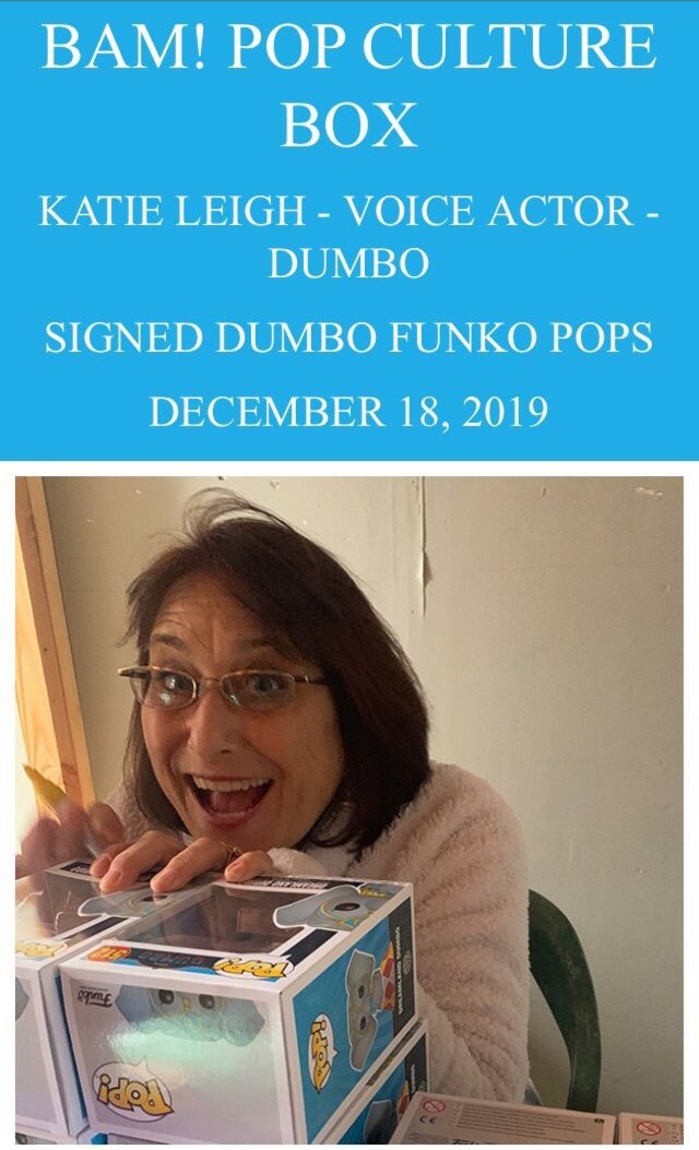 Disney Fireman Dumbo Katie Leigh Autographed 511 Funko POP! with BAM! COA