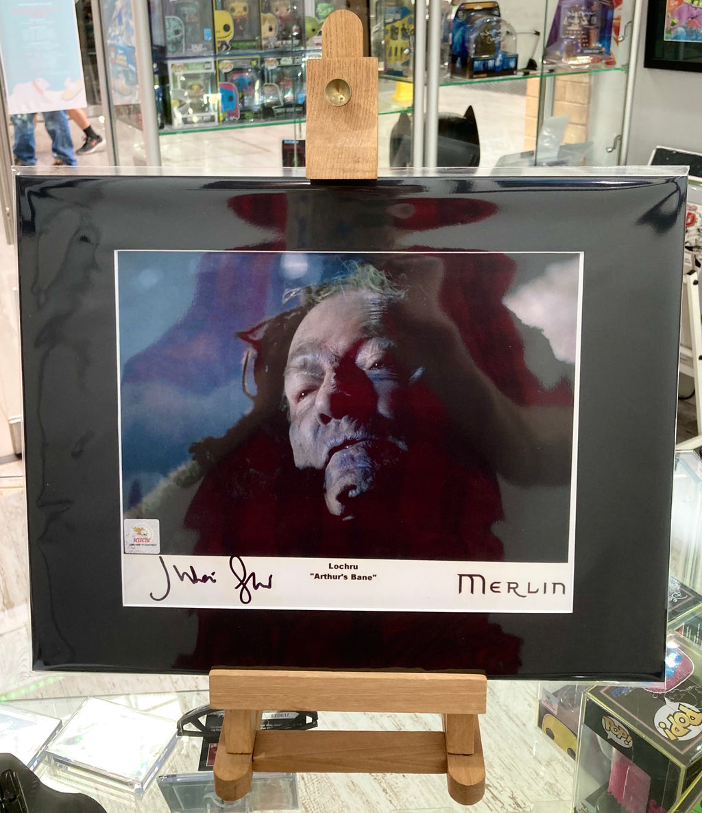 Merlin Julian Glover Autographed Mounted Photograph with Double Layer Authenticity
