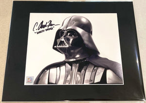 Star Wars Darth Vader C. Andrew Nelson Autographed Mounted Photograph with Double Layer Authenticity