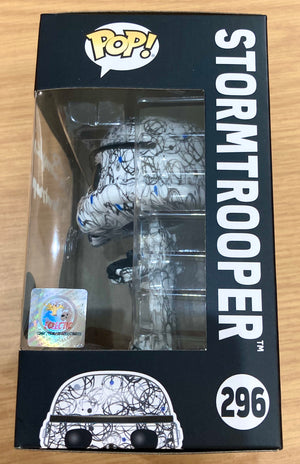 Star Wars Futura Stormtrooper John Simpkin Special Edition Autographed 296 Funko POP! with Triple Layer Authenticity