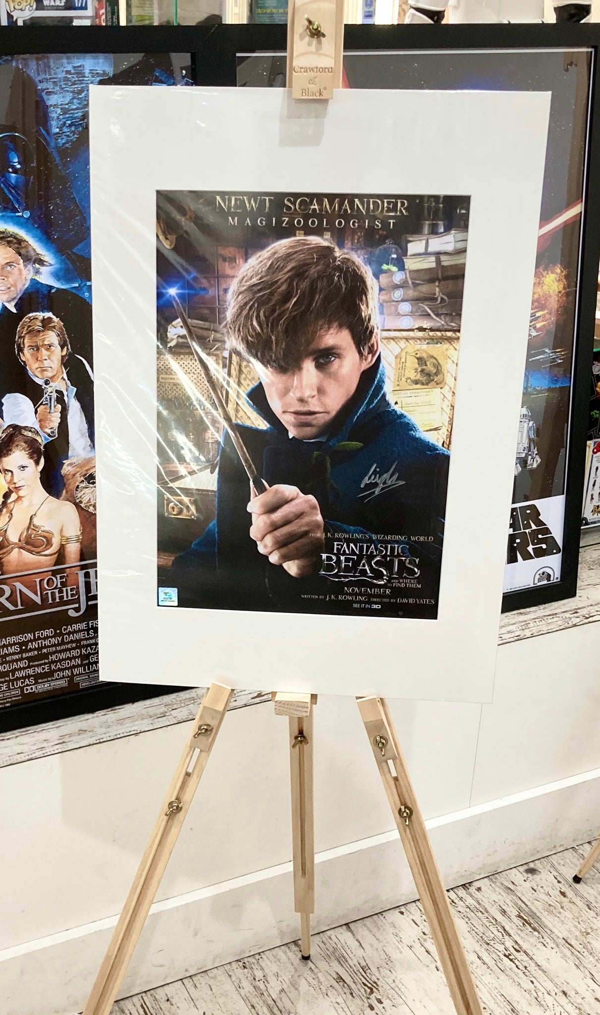 Fantastic Beasts & Where To Find Them Leigh Gill Autographed Film Poster with Triple Layer Authenticity