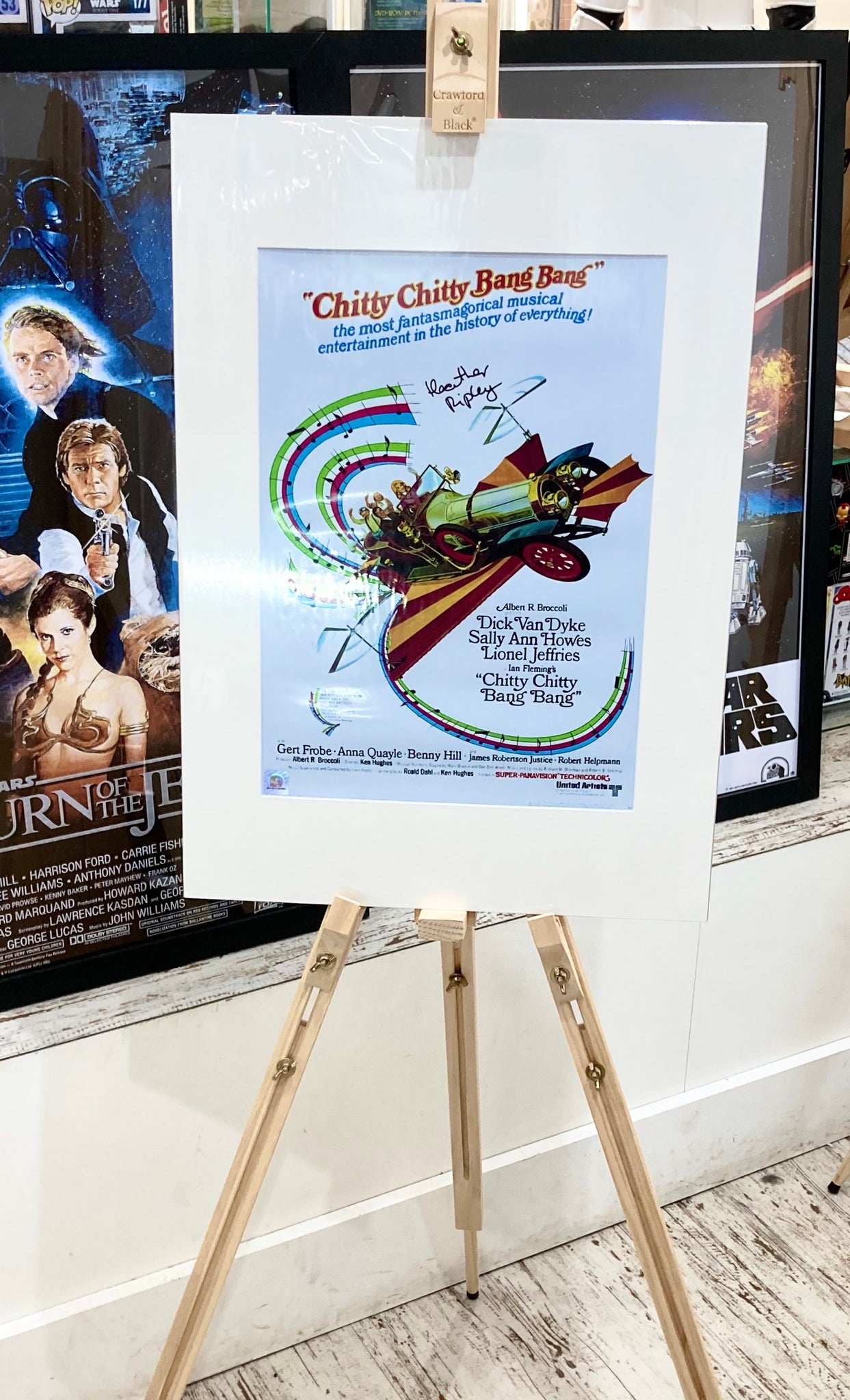 Chitty Chitty Bang Bang Heather Ripley Autographed Film Poster with Triple Layer Authenticity