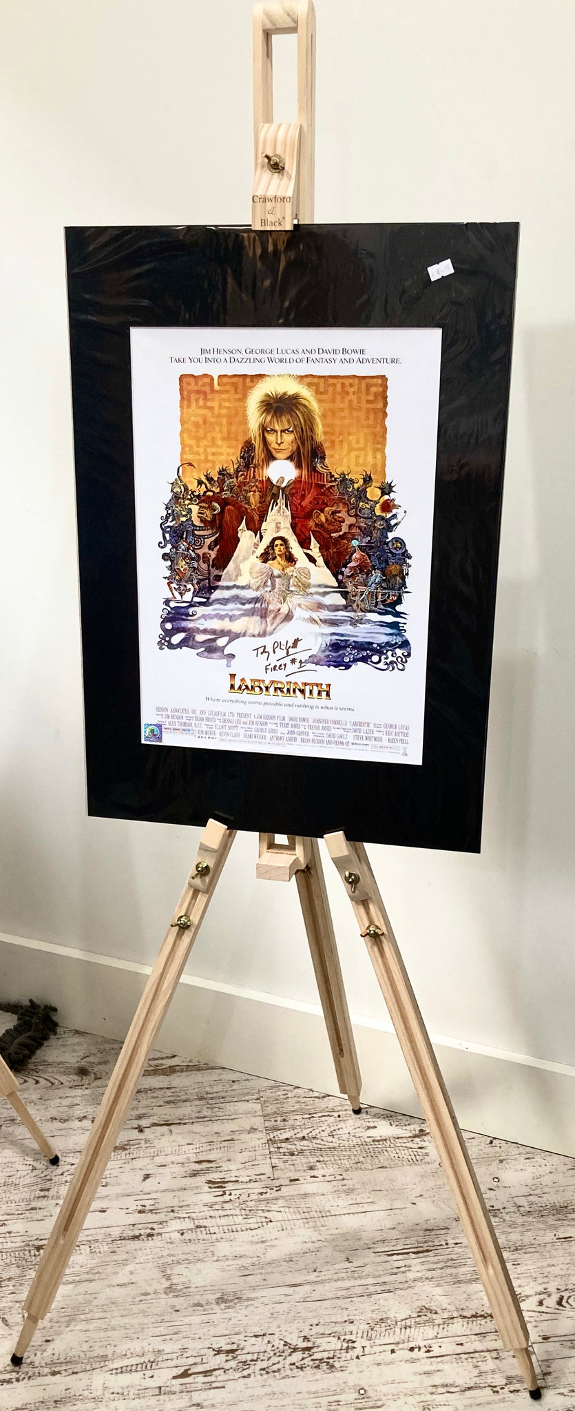 Labyrinth Toby Philpott Autographed Film Poster with Triple Layer Authenticity