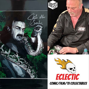 Jake ‘The Snake’ Roberts Autographed Wrestling Photograph with Double Layer Authenticity