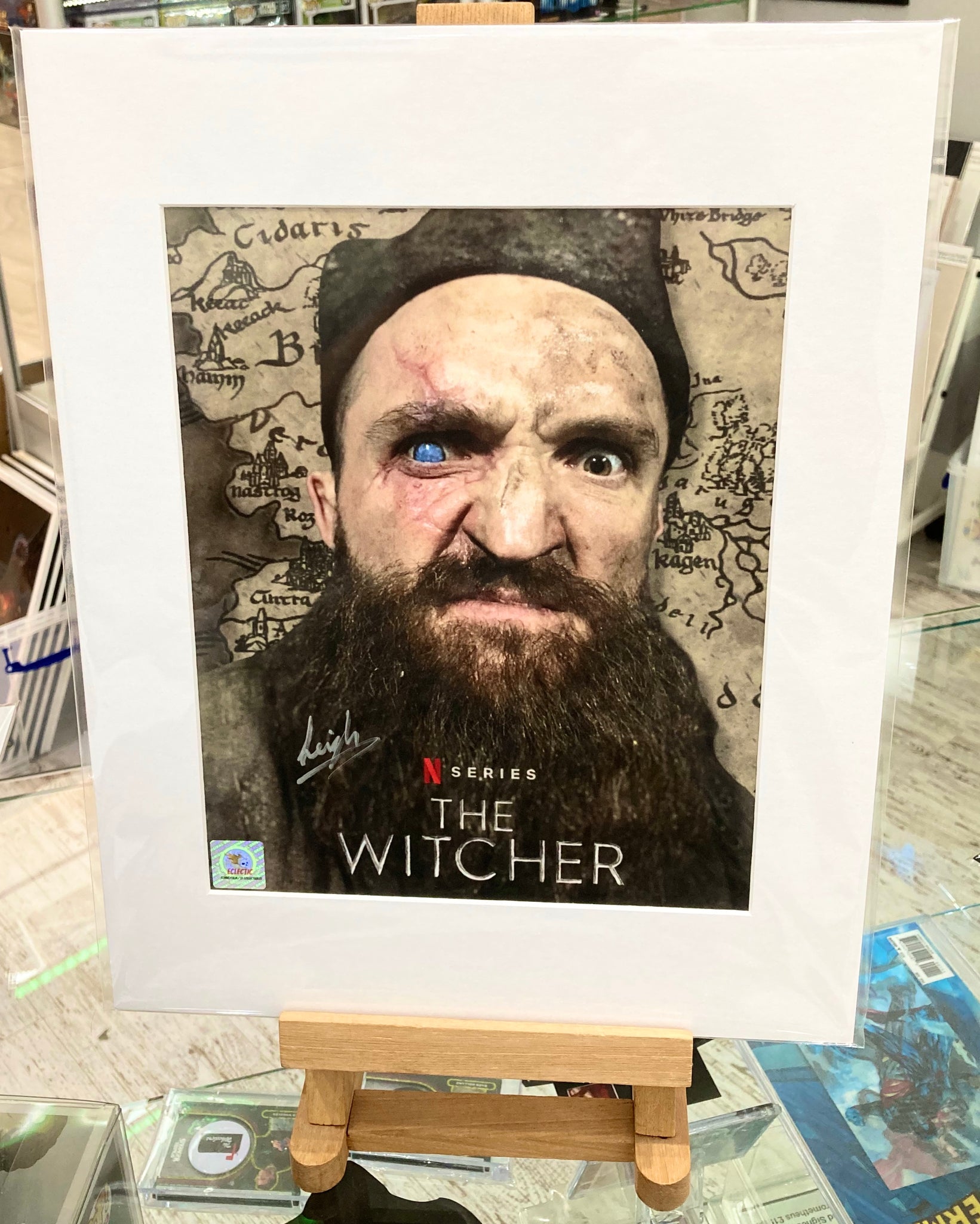 The Witcher Leigh Gill Autographed Mounted Photograph with Double Layer Authenticity