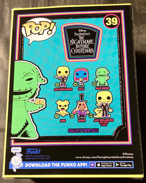 The Nightmare Before Christmas Oogie Boogie (Blacklight) C. Andrew Nelson Autographed 39 Funko POP! with Triple Layer Authenticity